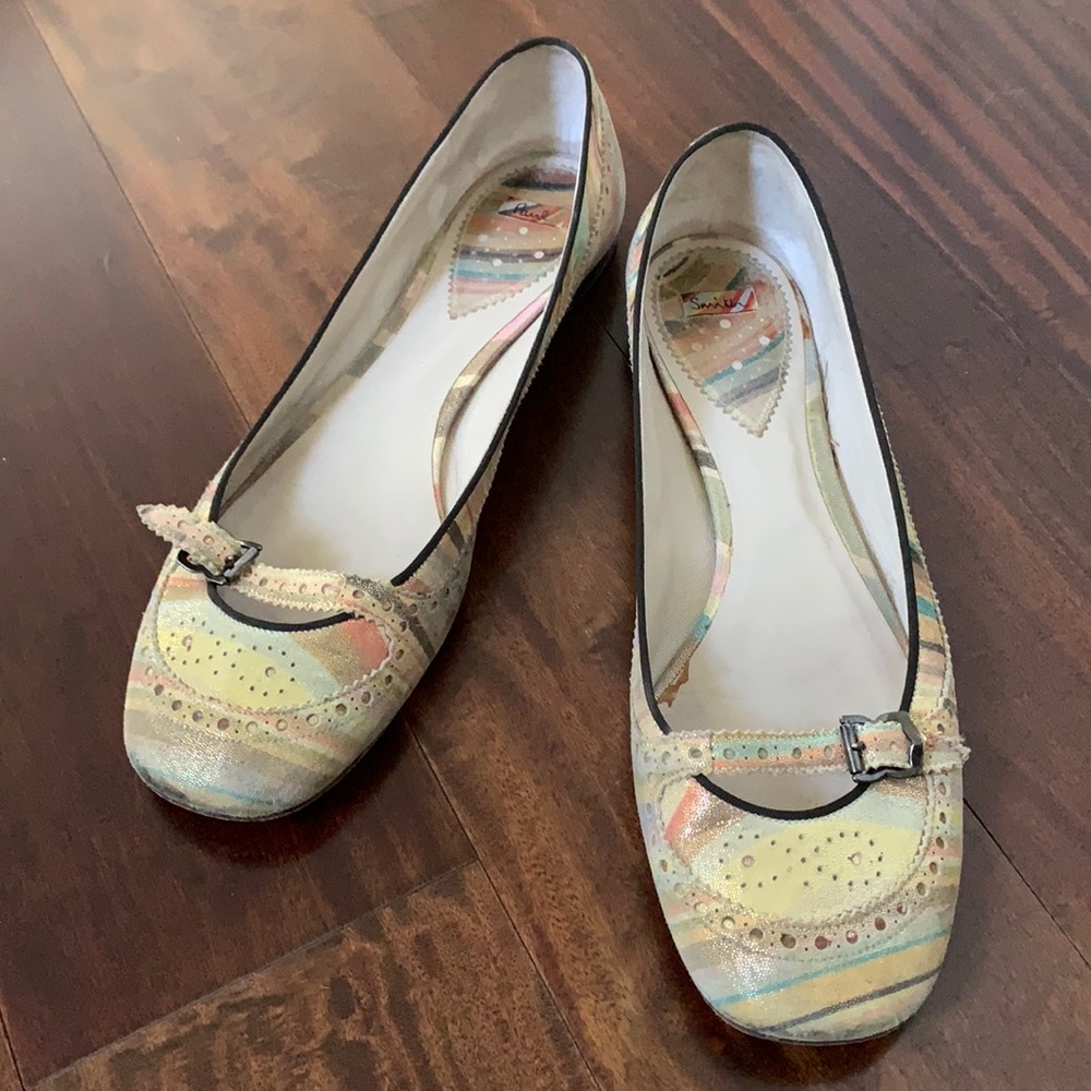 Paul Smith womens metallic stripes flats size 9.5